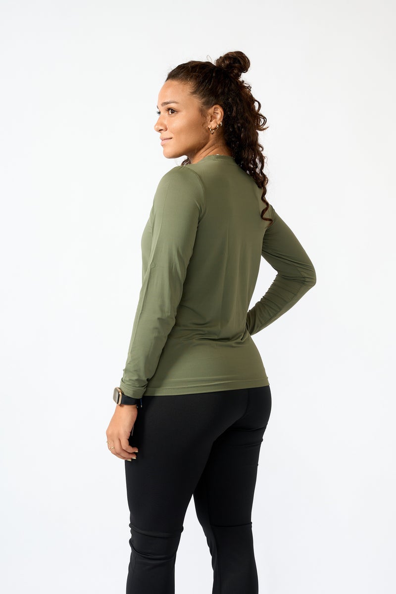 Beyond Women's Olive Long sleeve Training T-shirt - Image 2